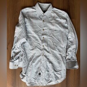 Ike Behar Men's Button Down Shirt LARGE L Long Sleeve Blue